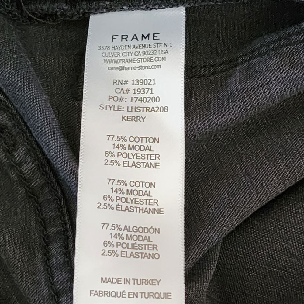 FRAME Black Le High Straight Jeans Raw Hem #83 Size 31 - Picture 7 of 7